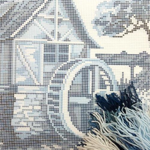 Delft Blue — Embroidery Kit 16″ × 16″ by Brvsk