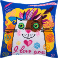 Beloved Cat — Stamped Cross Stitch Kit 16″ × 16″ by Brvsk