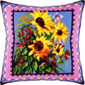 Bouquet of Sunflowers — Embroidery Kit 16″ × 16″ by Brvsk