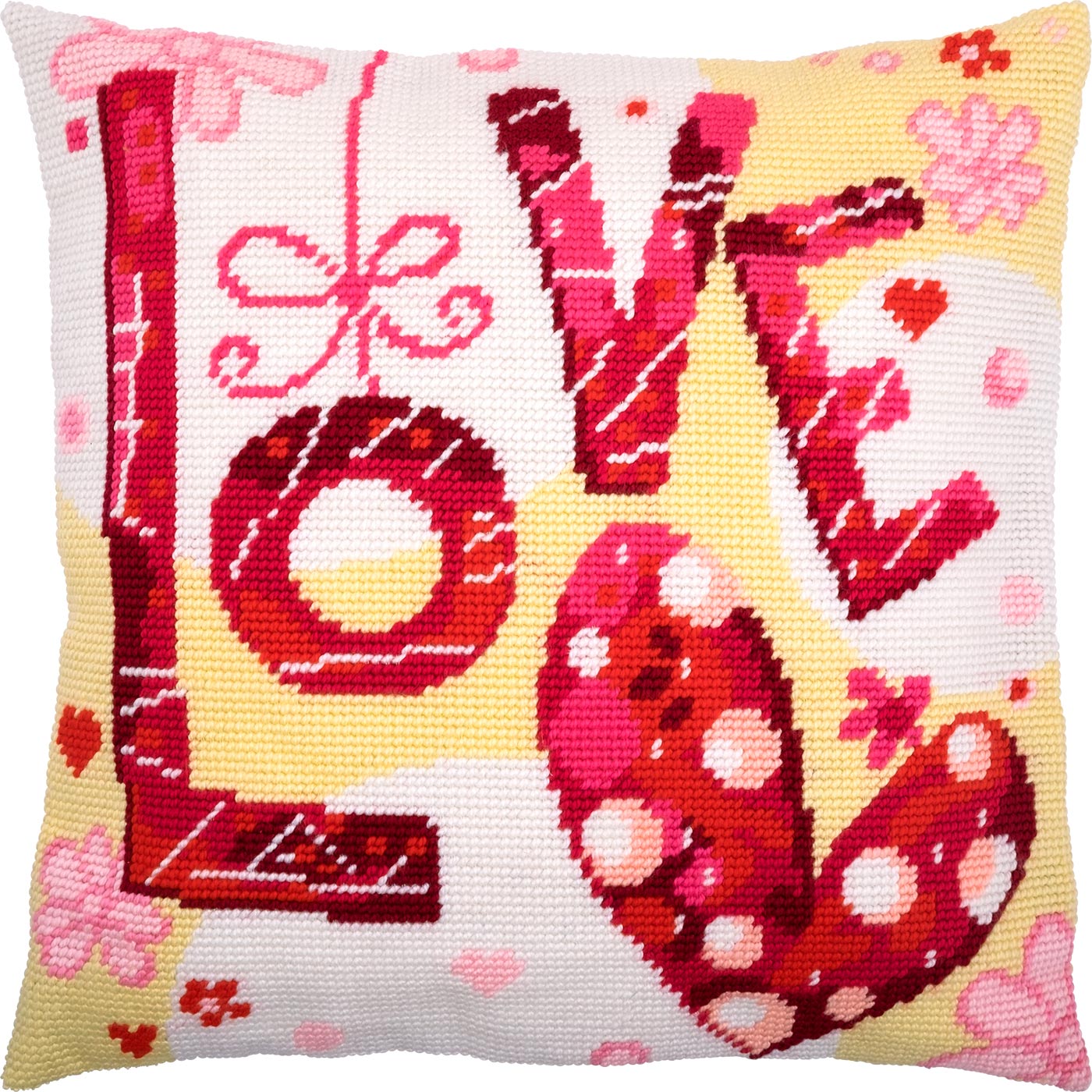 Love — Needlepoint Kit 16″ × 16″ by Brvsk