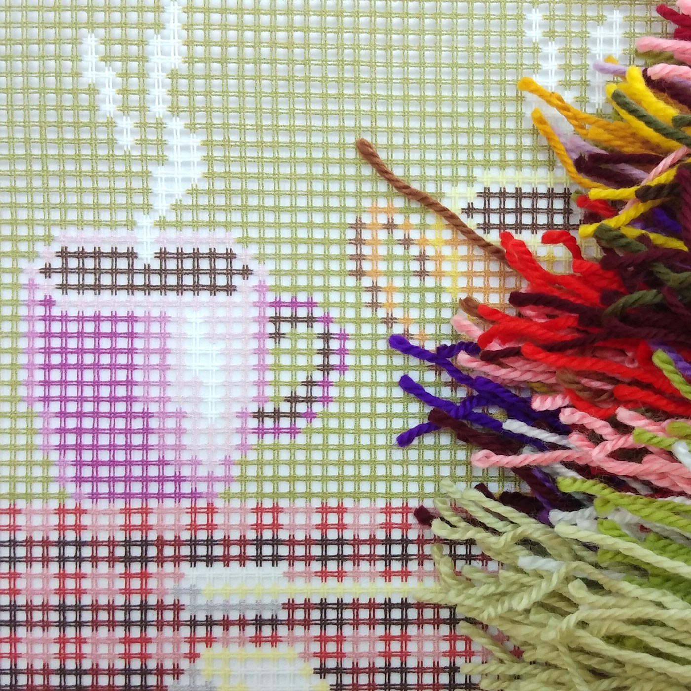 Tea Time — Embroidery Kit 16″ × 16″ by Brvsk