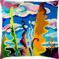 Abstract Sky — Needlepoint Kit 16″ × 16″ by Brvsk