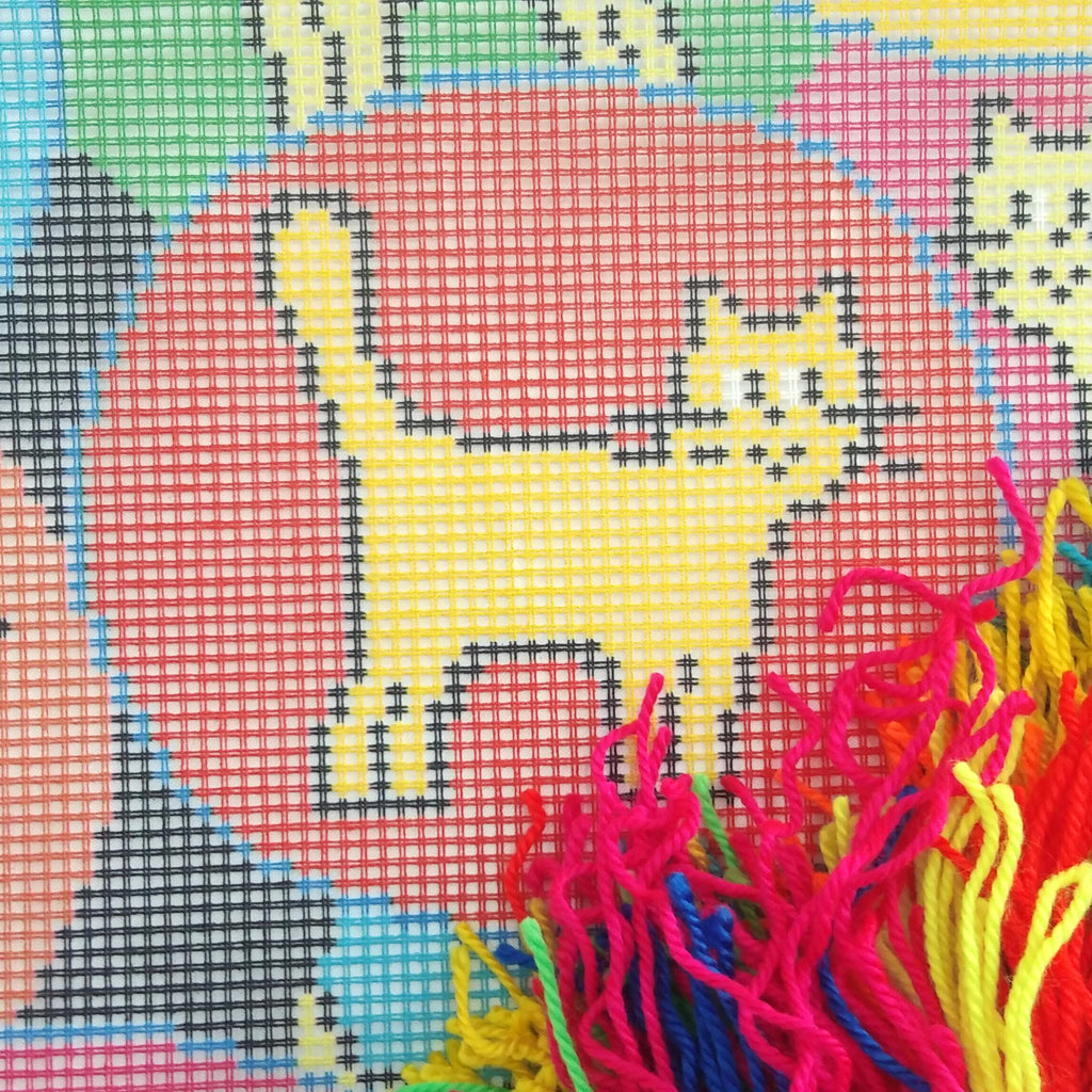 Kaleidoscope of Cats — Stamped Cross Stitch Kit 16″ × 16″ by Brvsk