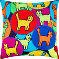 Kaleidoscope of Cats — Stamped Cross Stitch Kit 16″ × 16″ by Brvsk