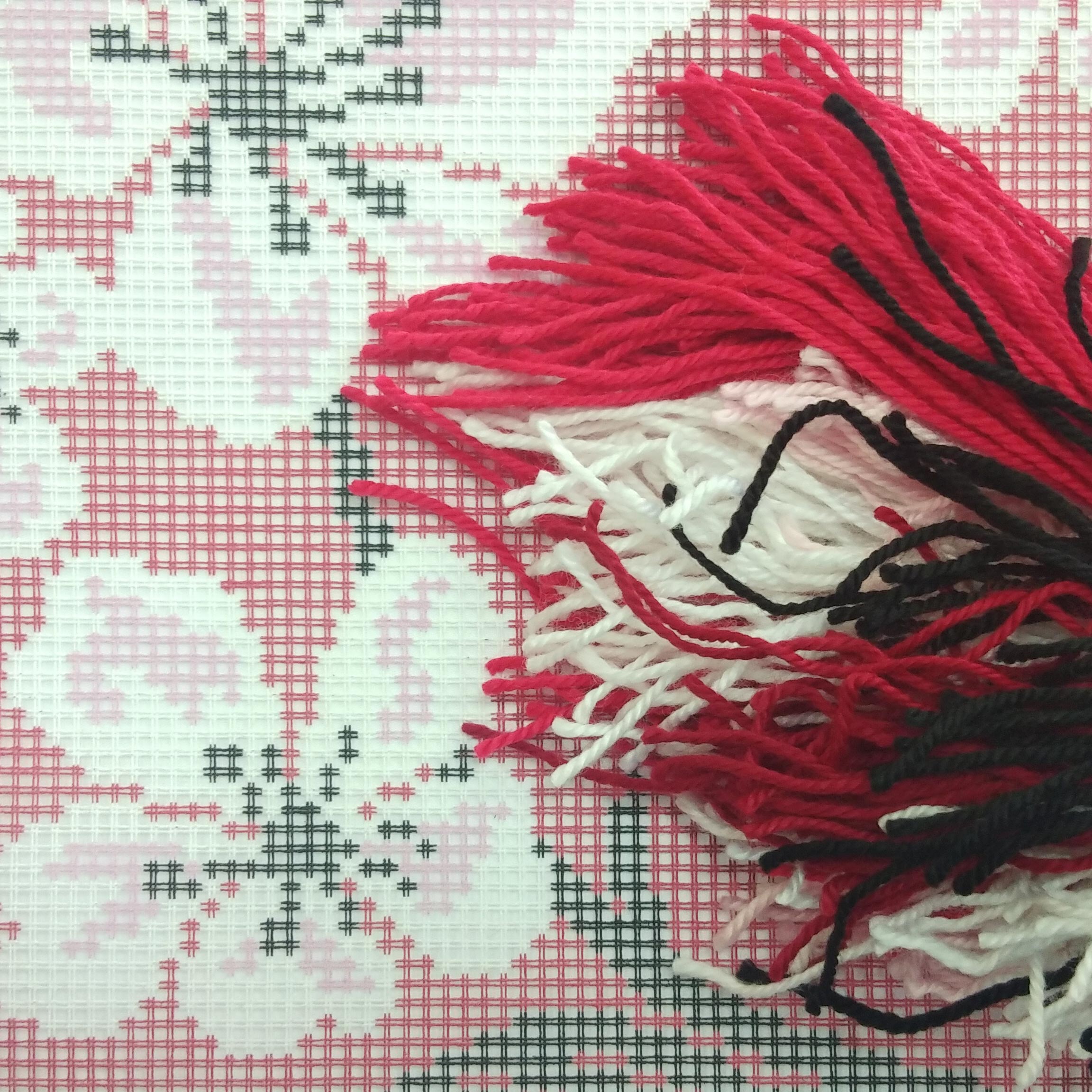 Cherry Bloom — Embroidery Kit 16″ × 16″ by Brvsk