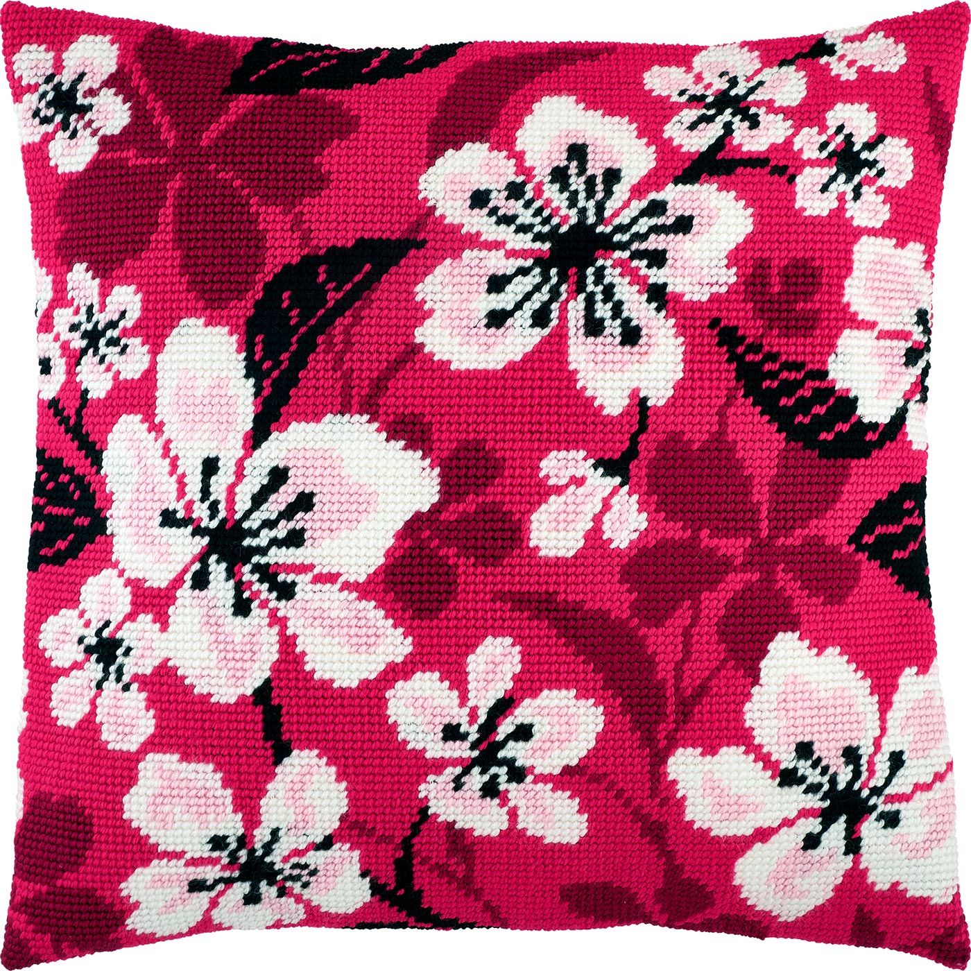Cherry Bloom — Embroidery Kit 16″ × 16″ by Brvsk