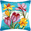 Crocuses — Embroidery Kit 16″ × 16″ by Brvsk