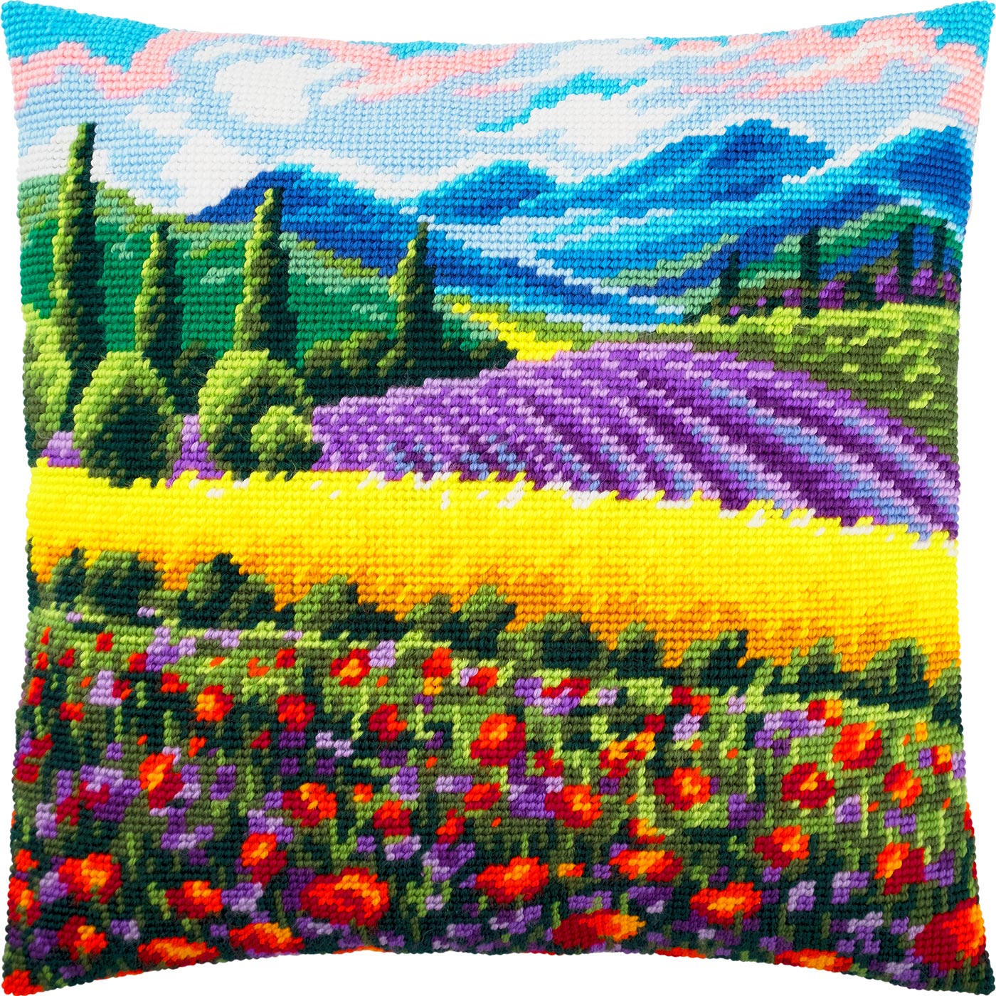 Provence — Stamped Cross Stitch Kit 16″ × 16″ by Brvsk