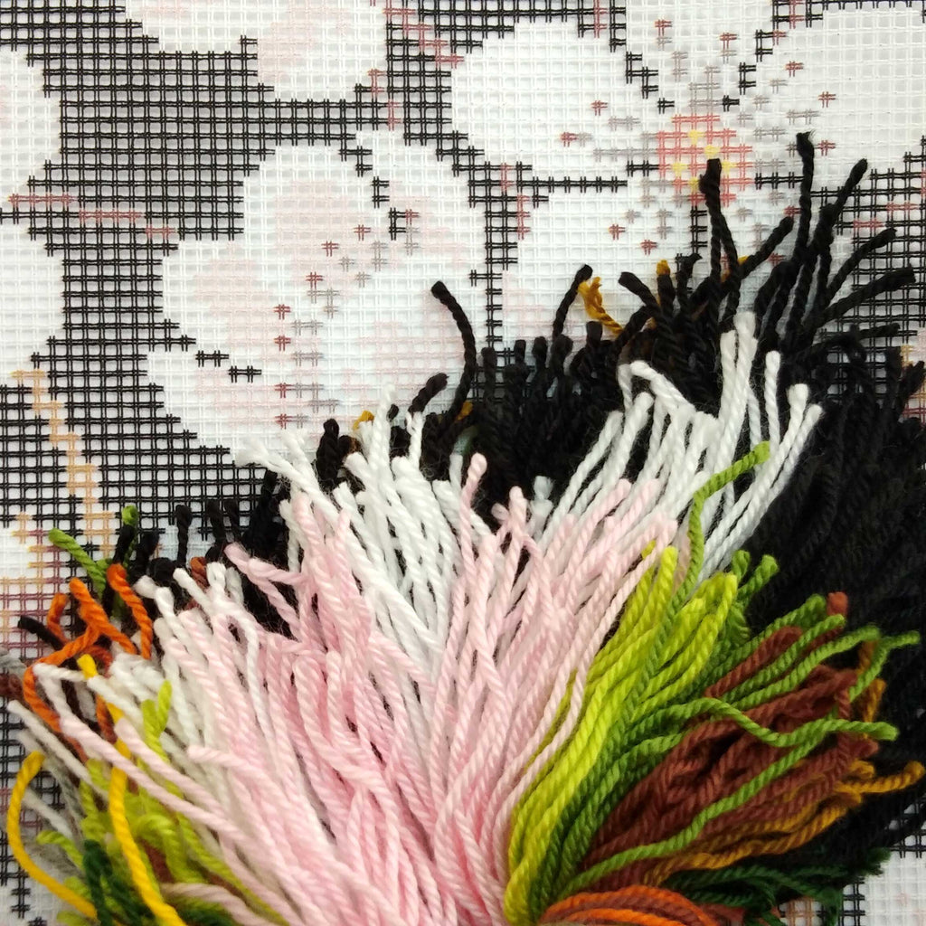 Cherry Blossoms — Embroidery Kit 16″ × 16″ by Brvsk