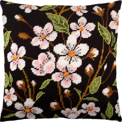 Cherry Blossoms — Embroidery Kit 16″ × 16″ by Brvsk