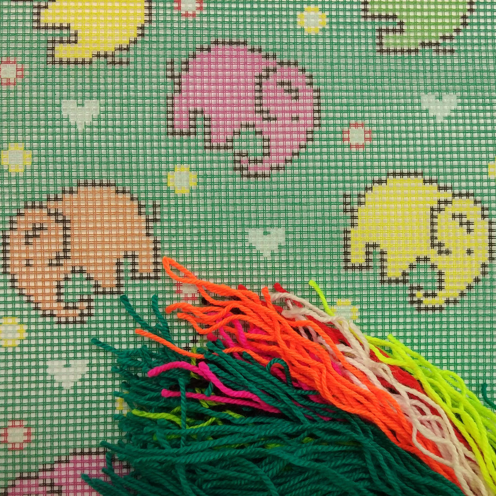 Elephants — Needlepoint Kit 16″ × 16″ by Brvsk