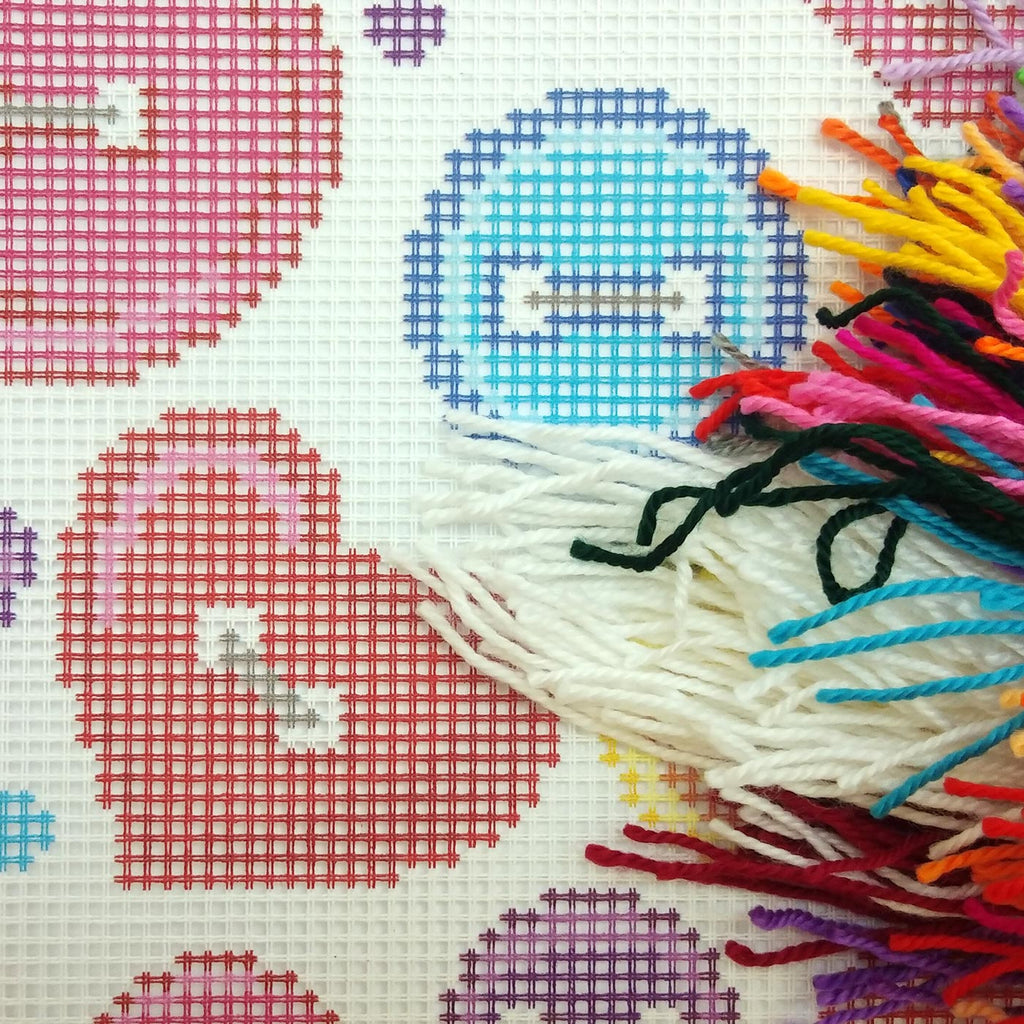 Buttons — Needlepoint Kit 16″ × 16″ by Brvsk
