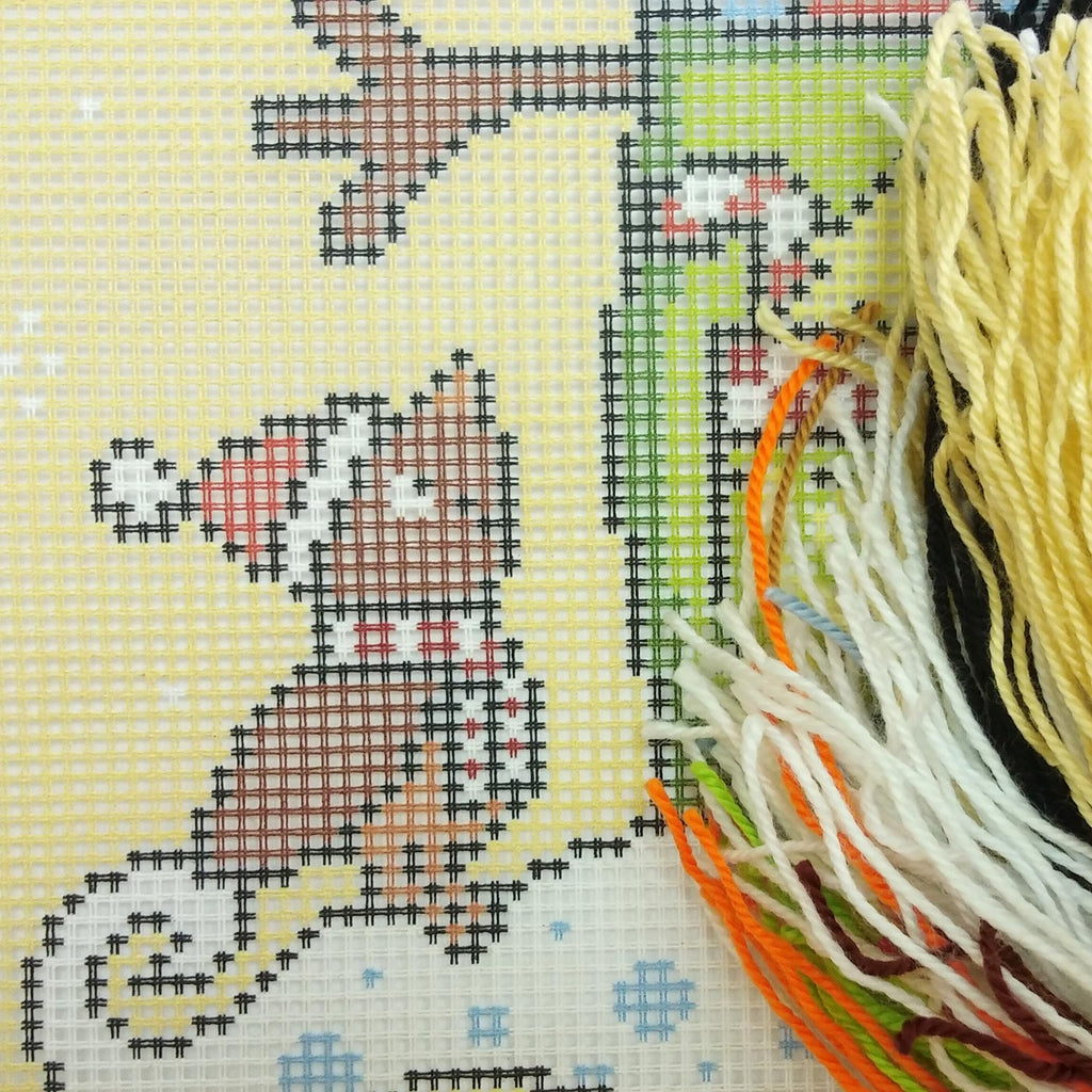 Snowman — Needlepoint Kit 16″ × 16″ by Brvsk