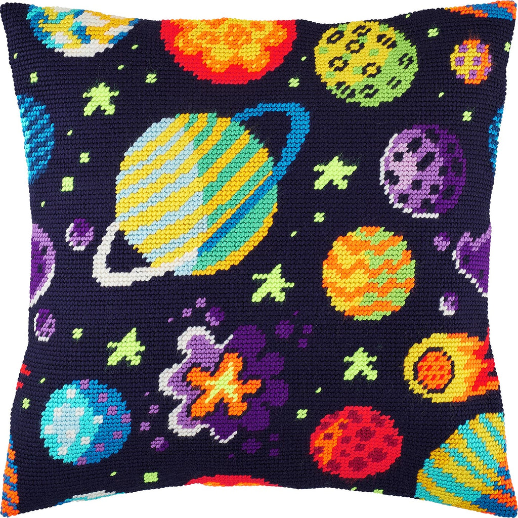 Space — Needlepoint Kit 16″ × 16″ by Brvsk