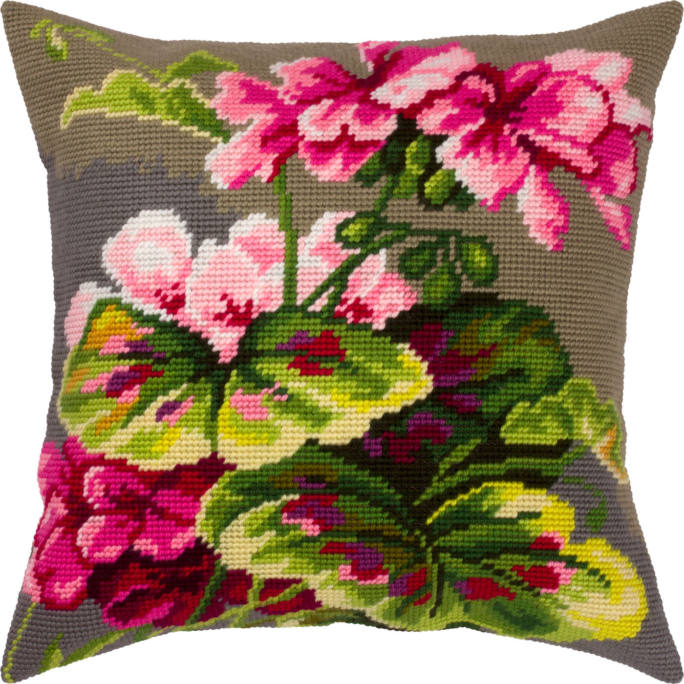 Cranesbill — Stamped Cross Stitch Kit 16″ × 16″ by Brvsk