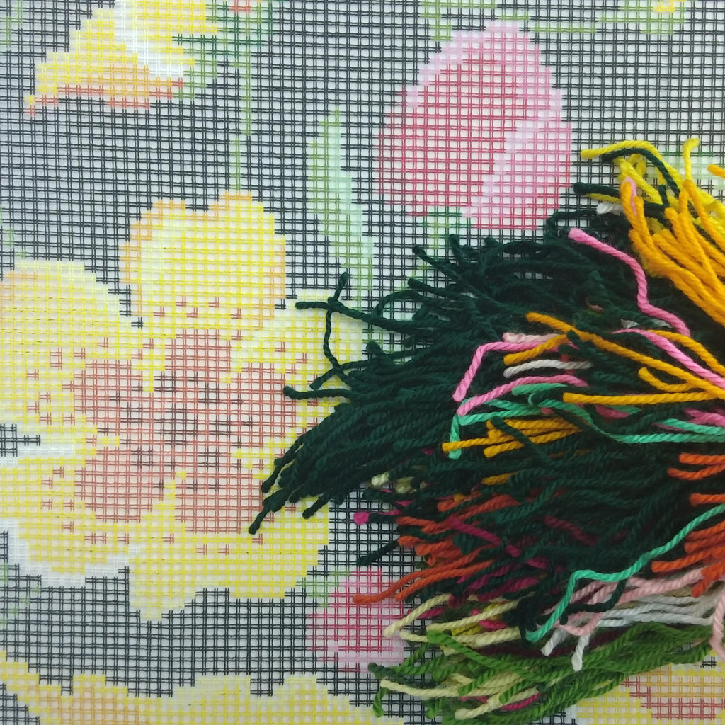 Hedge of Flowers — Stamped Cross Stitch Kit 16″ × 16″ by Brvsk