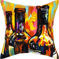 Still Life with Wine Bottles — Stamped Cross Stitch Kit 16″ × 16″ by Brvsk