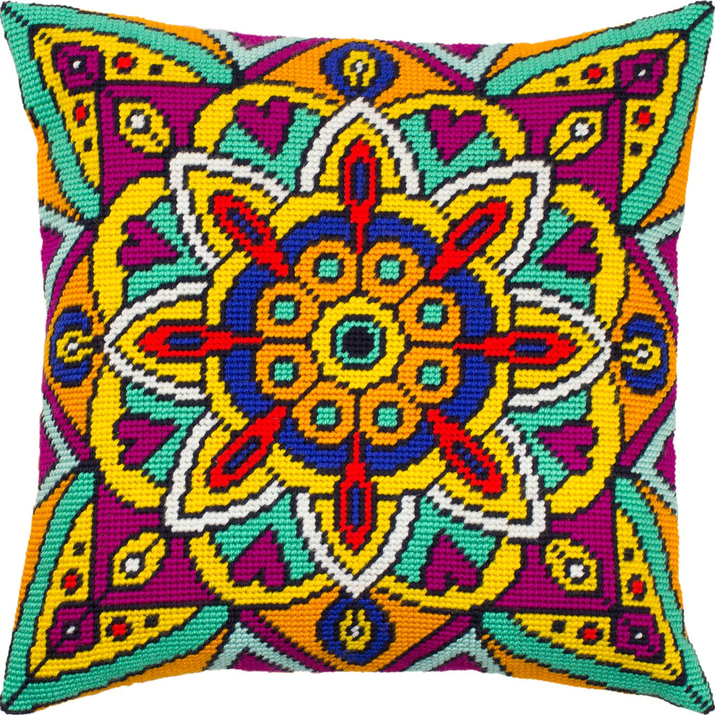 Mandala — Embroidery Kit 16″ × 16″ by Brvsk