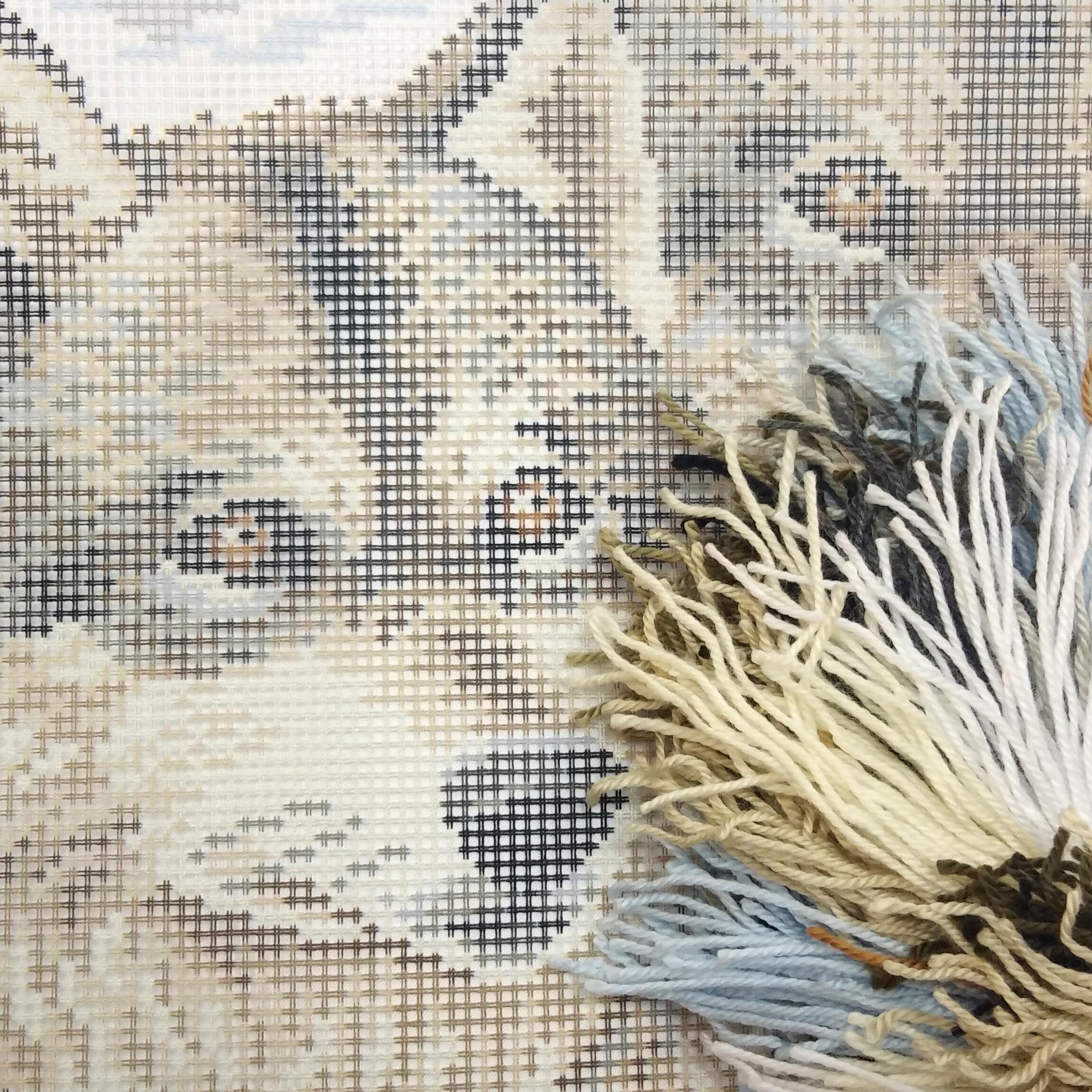 Wolves — Stamped Cross Stitch Kit 16″ × 16″ by Brvsk
