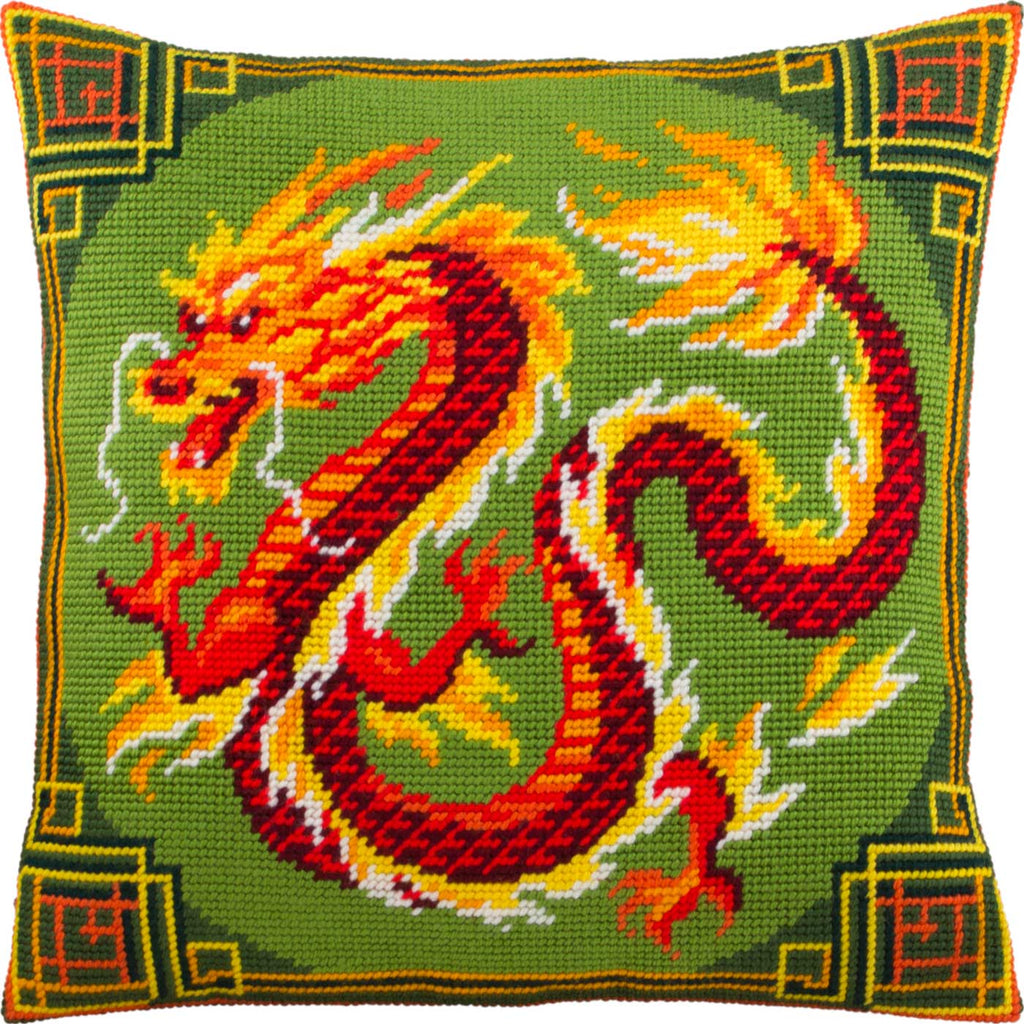 Chinese Dragon — Embroidery Kit 16″ × 16″ by Brvsk