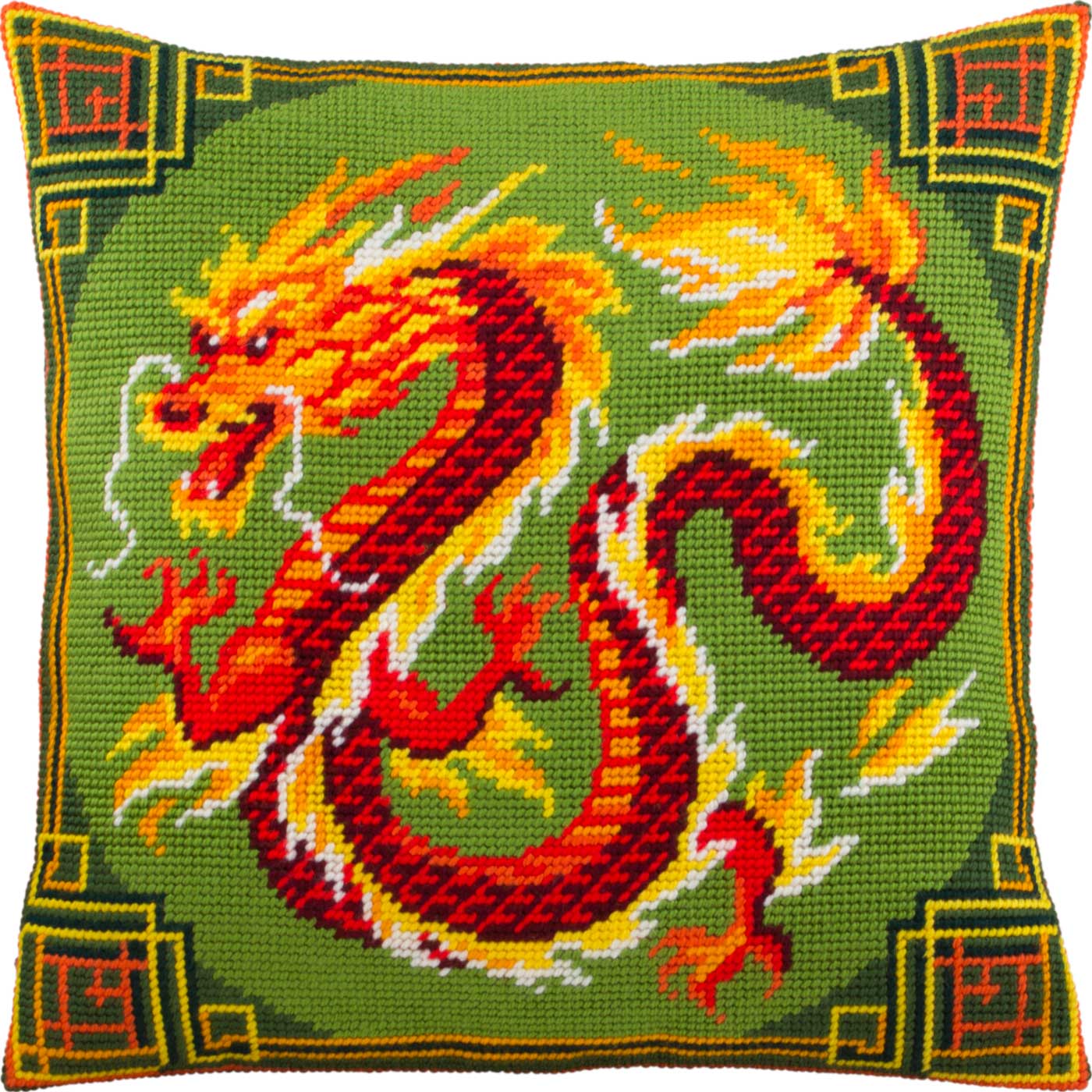 Chinese Dragon — Embroidery Kit 16″ × 16″ by Brvsk