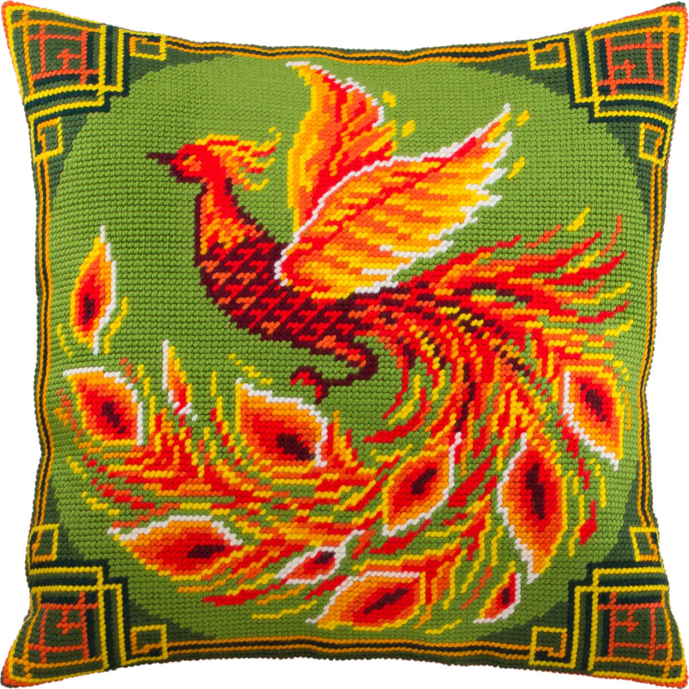 Chinese Bird — Needlepoint Kit 16″ × 16″ by Brvsk