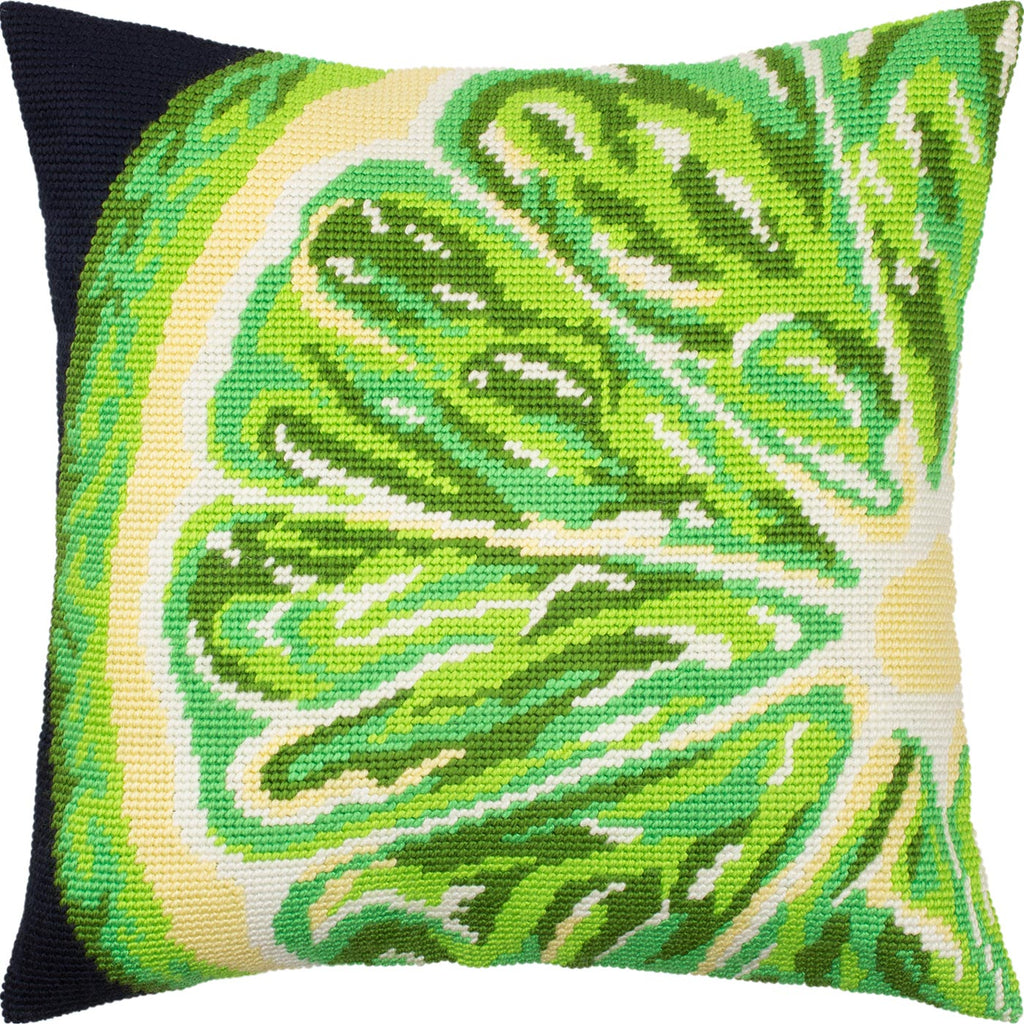 Lime Slice — Needlepoint Kit 16″ × 16″ by Brvsk