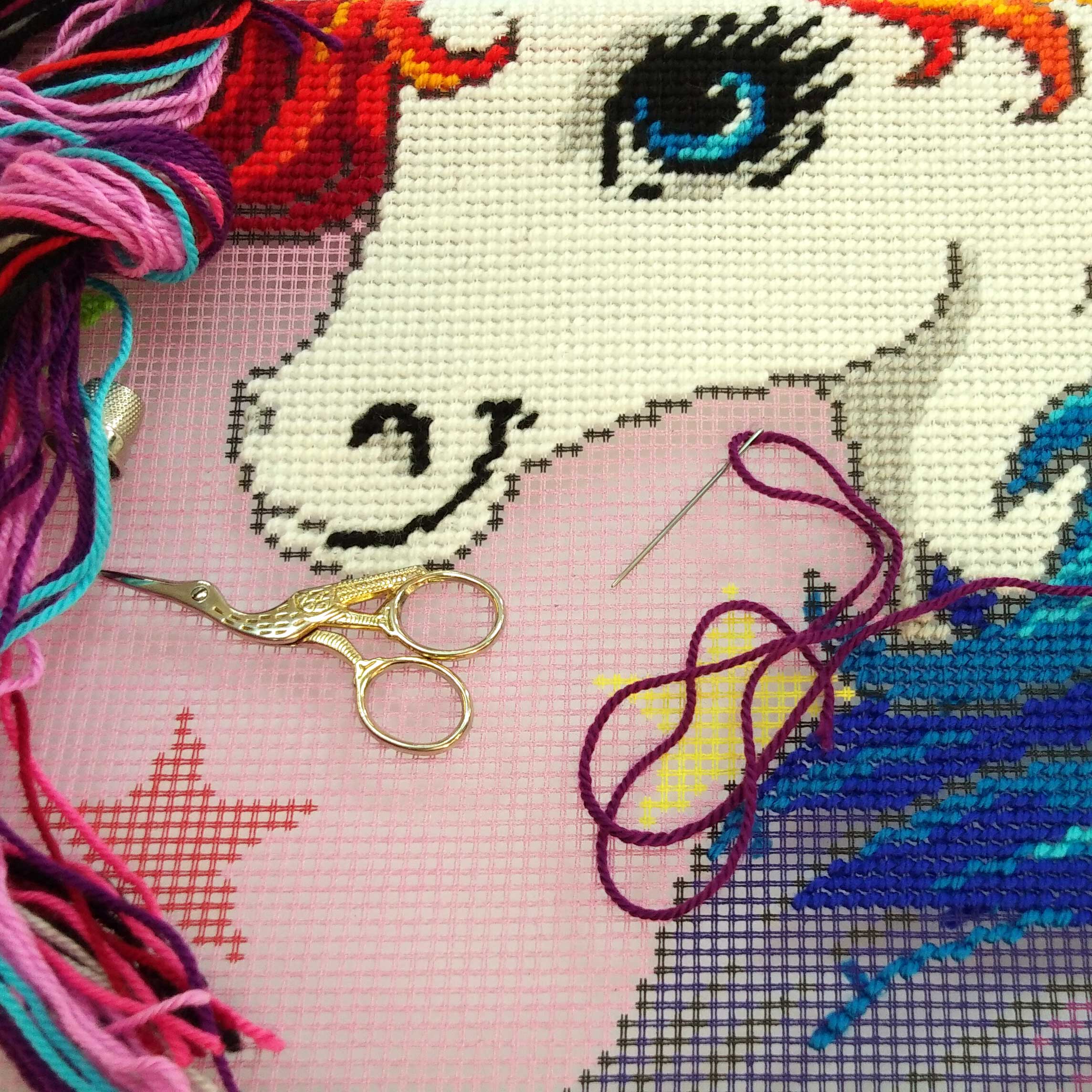 Unicorn — Needlepoint Kit 16″ × 16″ by Brvsk