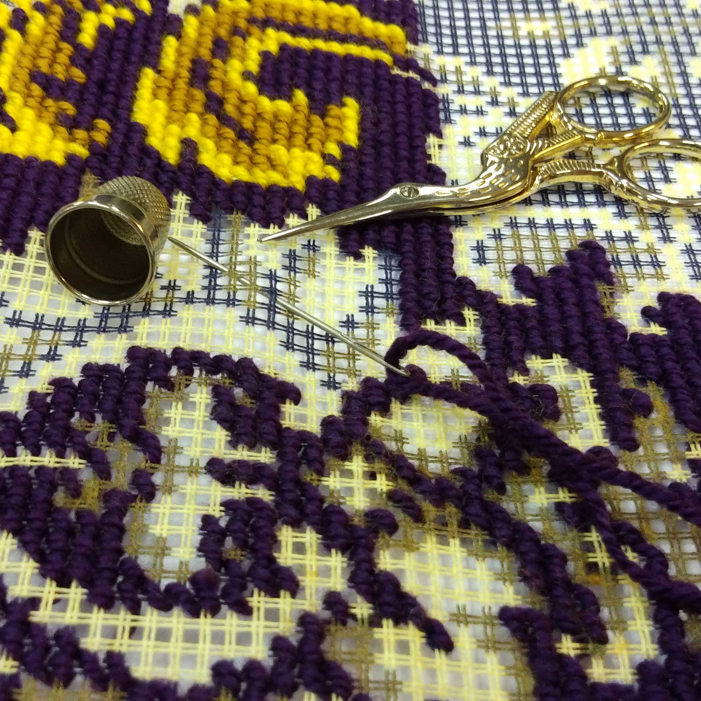 Royal Tapestry — Stamped Cross Stitch Kit 16″ × 16″ by Brvsk