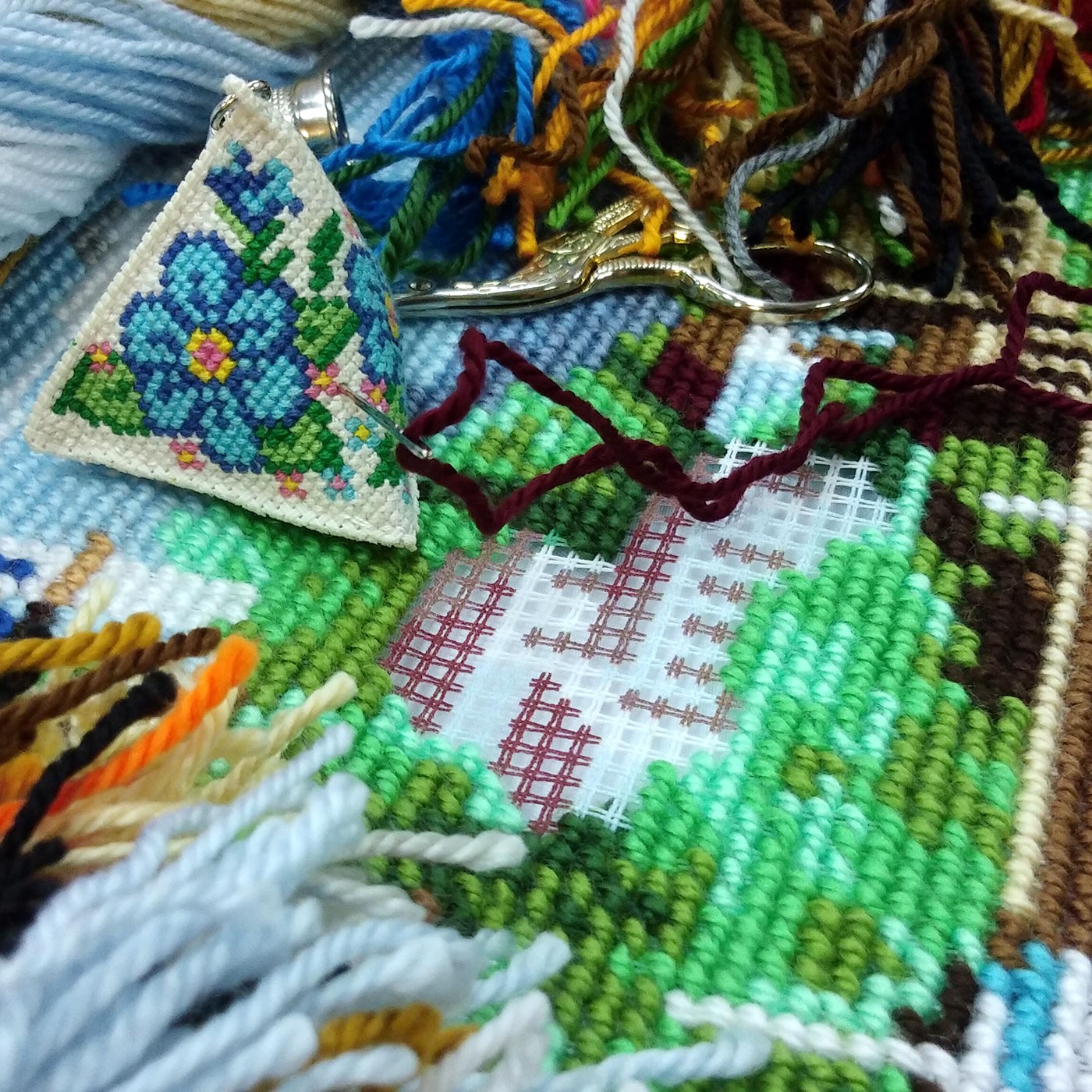 Corfu — Embroidery Kit 16″ × 16″ by Brvsk