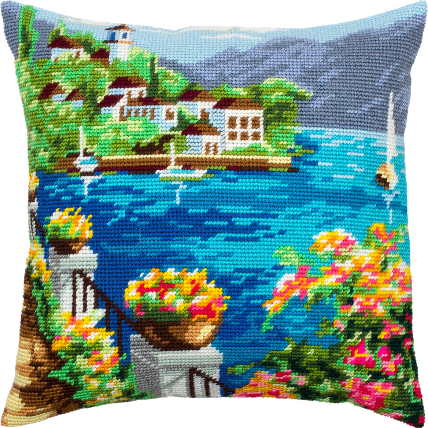 Corfu — Embroidery Kit 16″ × 16″ by Brvsk