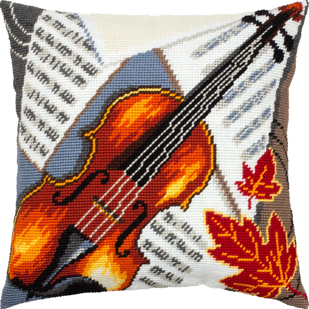 Violin — Needlepoint Kit 16″ × 16″ by Brvsk