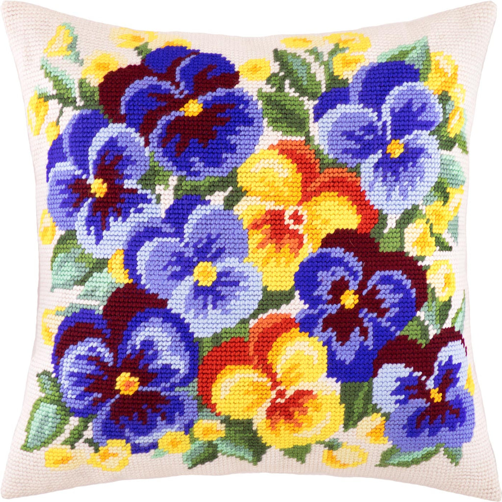 Spring Flowers — Needlepoint Kit 16″ × 16″ by Brvsk