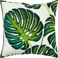 Monstera Leaves — Embroidery Kit 16″ × 16″ by Brvsk
