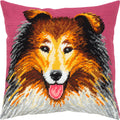 Rough Collie Dog — Stamped Cross Stitch Kit 16″ × 16″ by Brvsk