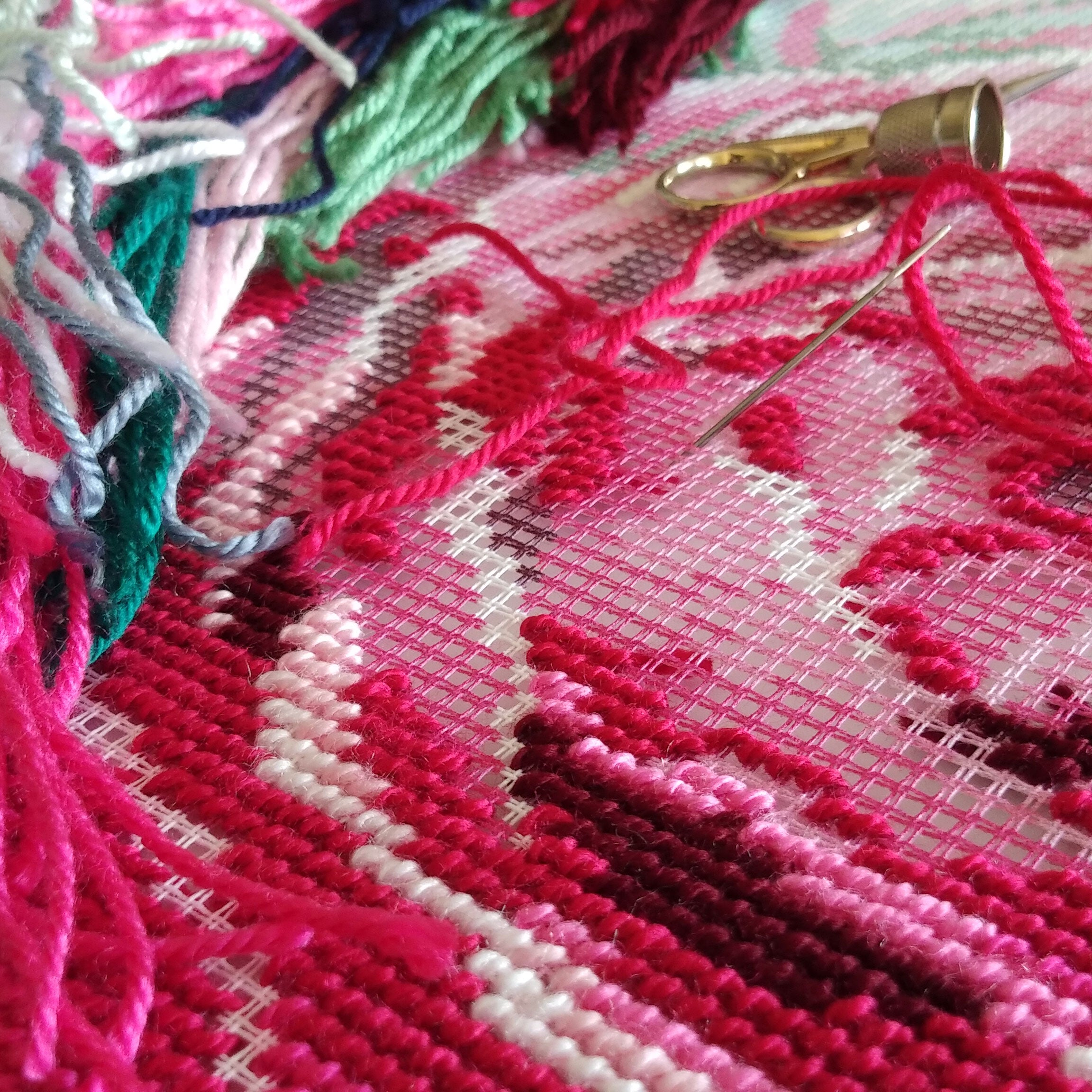Ornamental Cabbage — Needlepoint Kit 16″ × 16″ by Brvsk