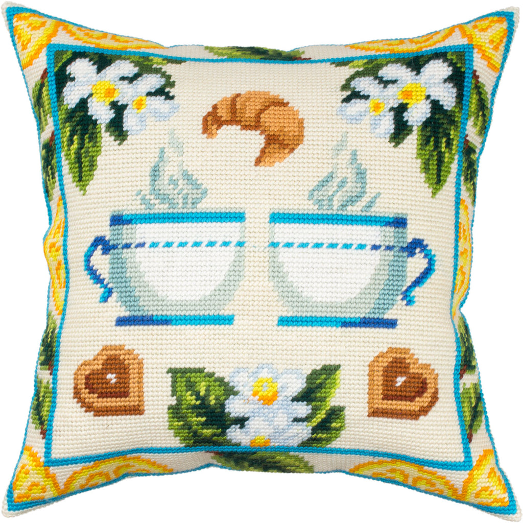 Lemon Tea — Stamped Cross Stitch Kit 16″ × 16″ by Brvsk