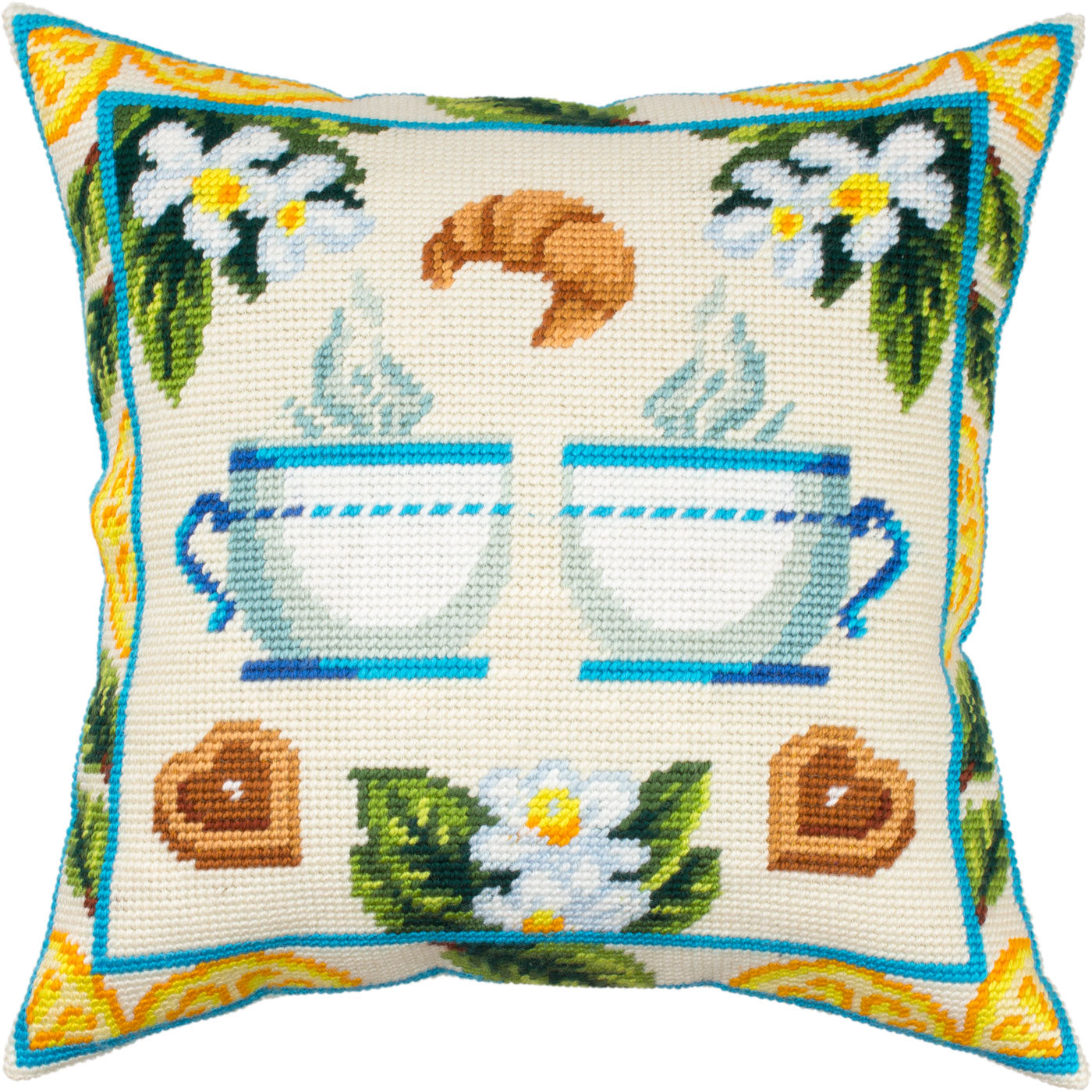 Lemon Tea — Stamped Cross Stitch Kit 16″ × 16″ by Brvsk