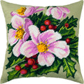 Christmas Flowers — Stamped Cross Stitch Kit 16″ × 16″ by Brvsk