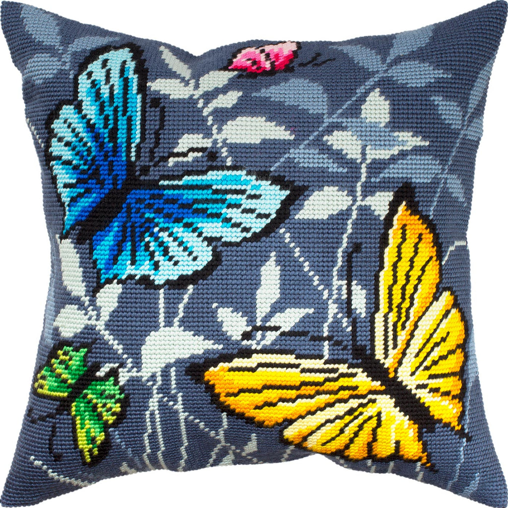 Butterflies in the Night — Embroidery Kit 16″ × 16″ by Brvsk