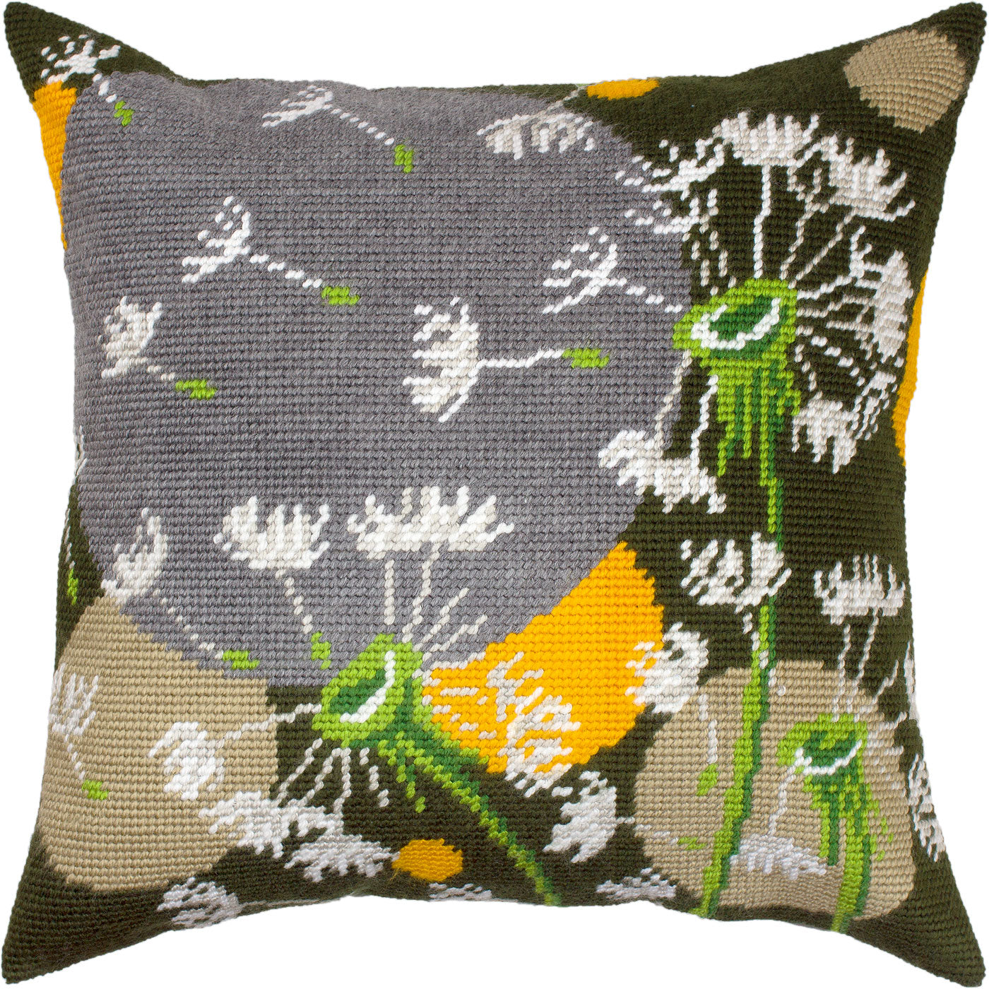 Dandelions in a Breeze — Embroidery Kit 16″ × 16″ by Brvsk