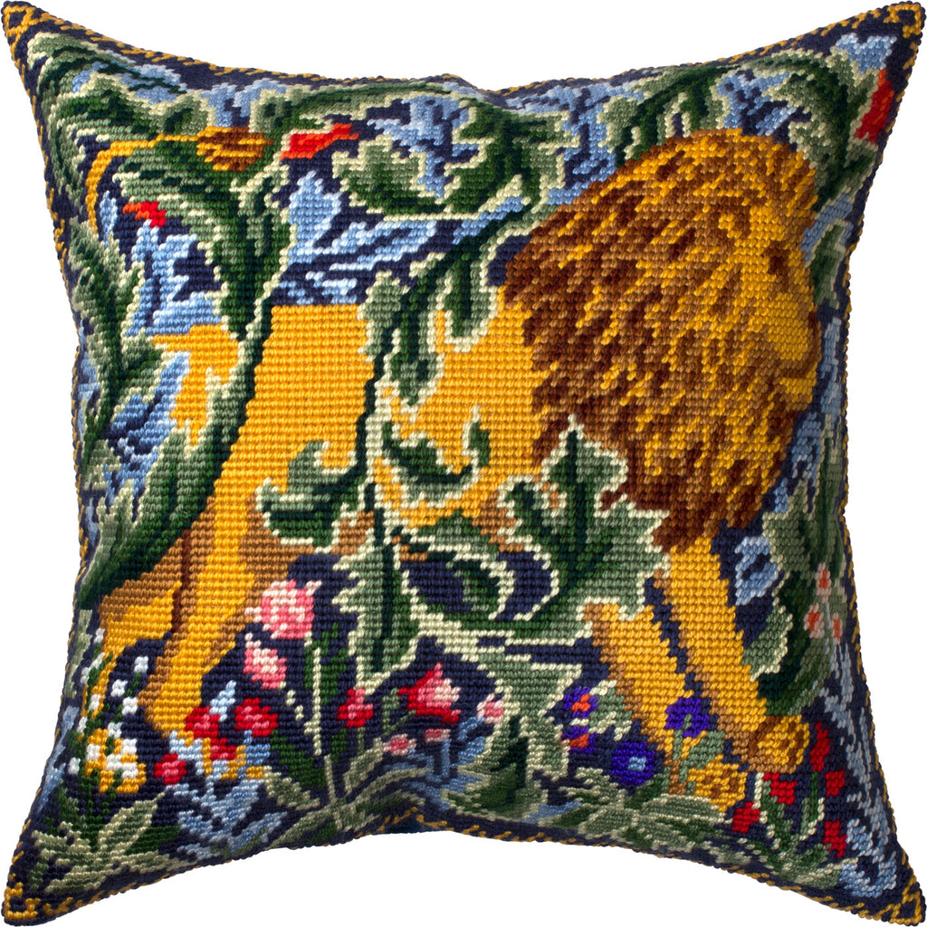Lion — Embroidery Kit 16″ × 16″ by Brvsk
