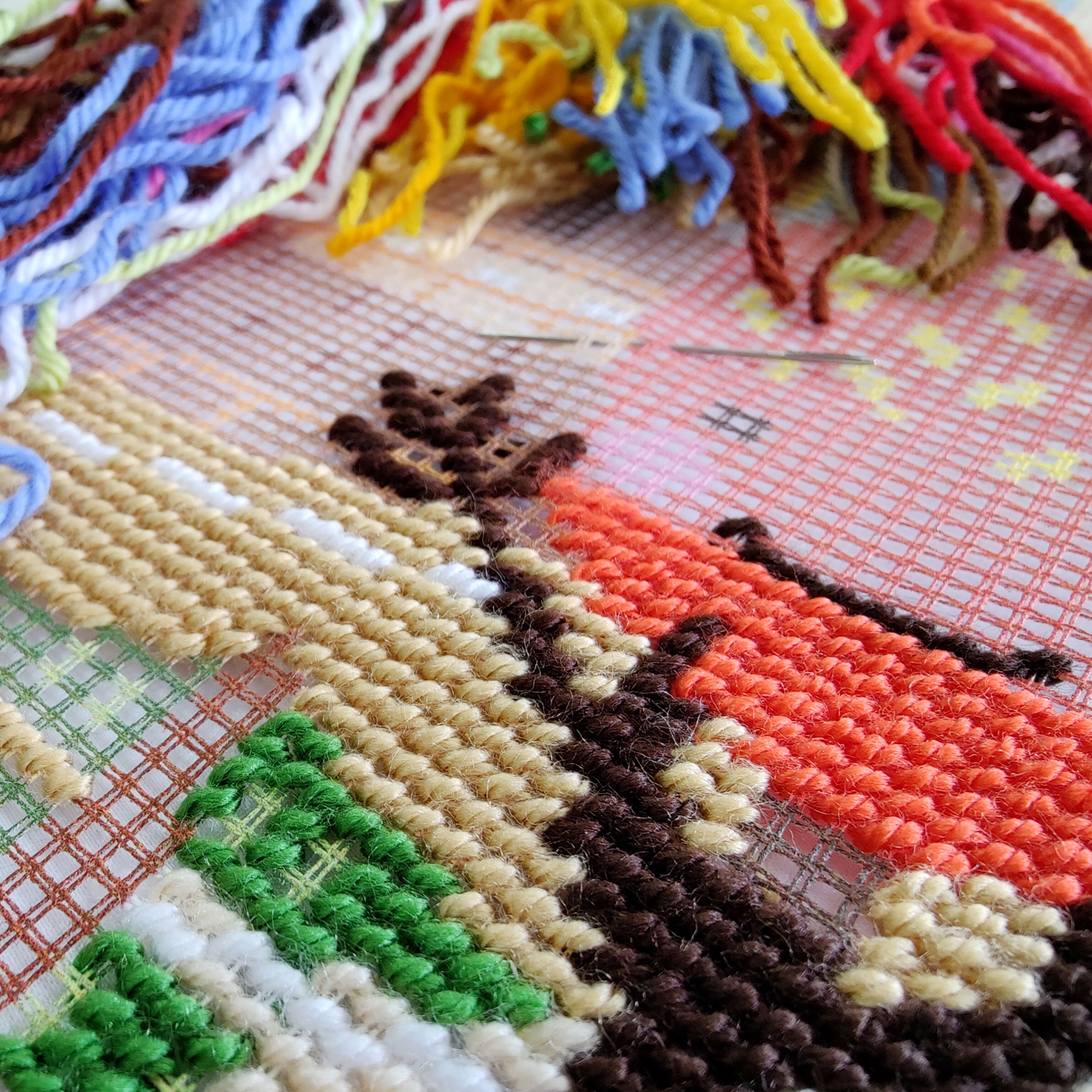 Adventures Are Calling — Needlepoint Kit 16″ × 16″ by Brvsk