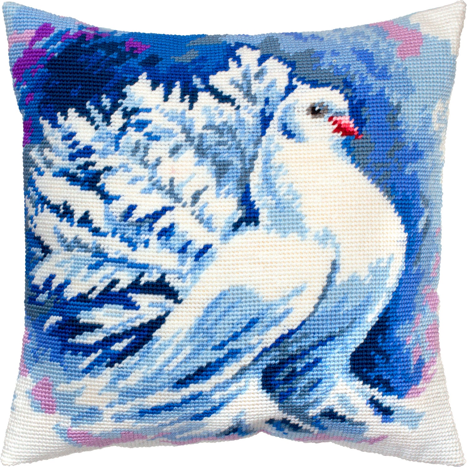 White Dove — Embroidery Kit 16″ × 16″ by Brvsk