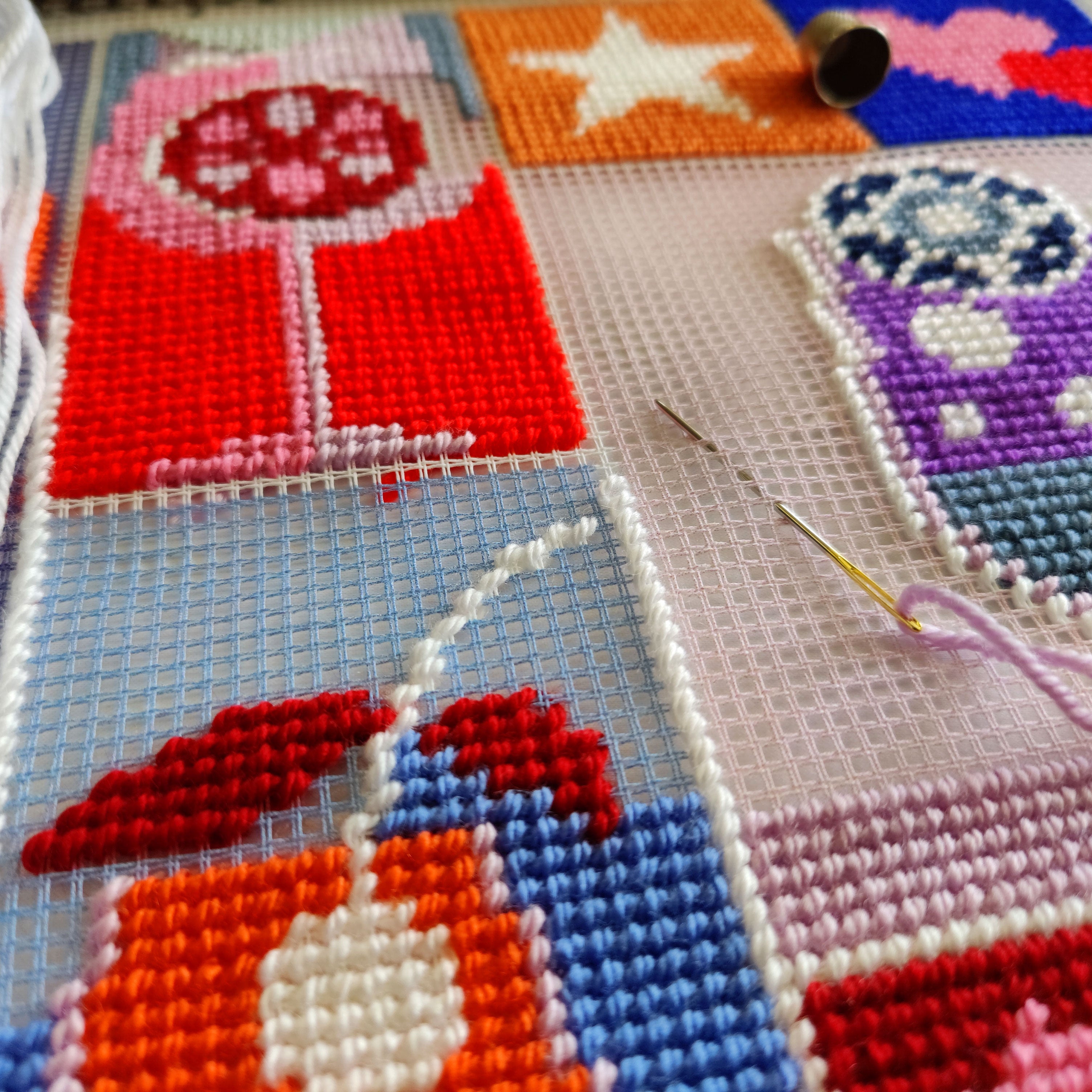 Welcome Drinks — Needlepoint Kit 16″ × 16″ by Brvsk