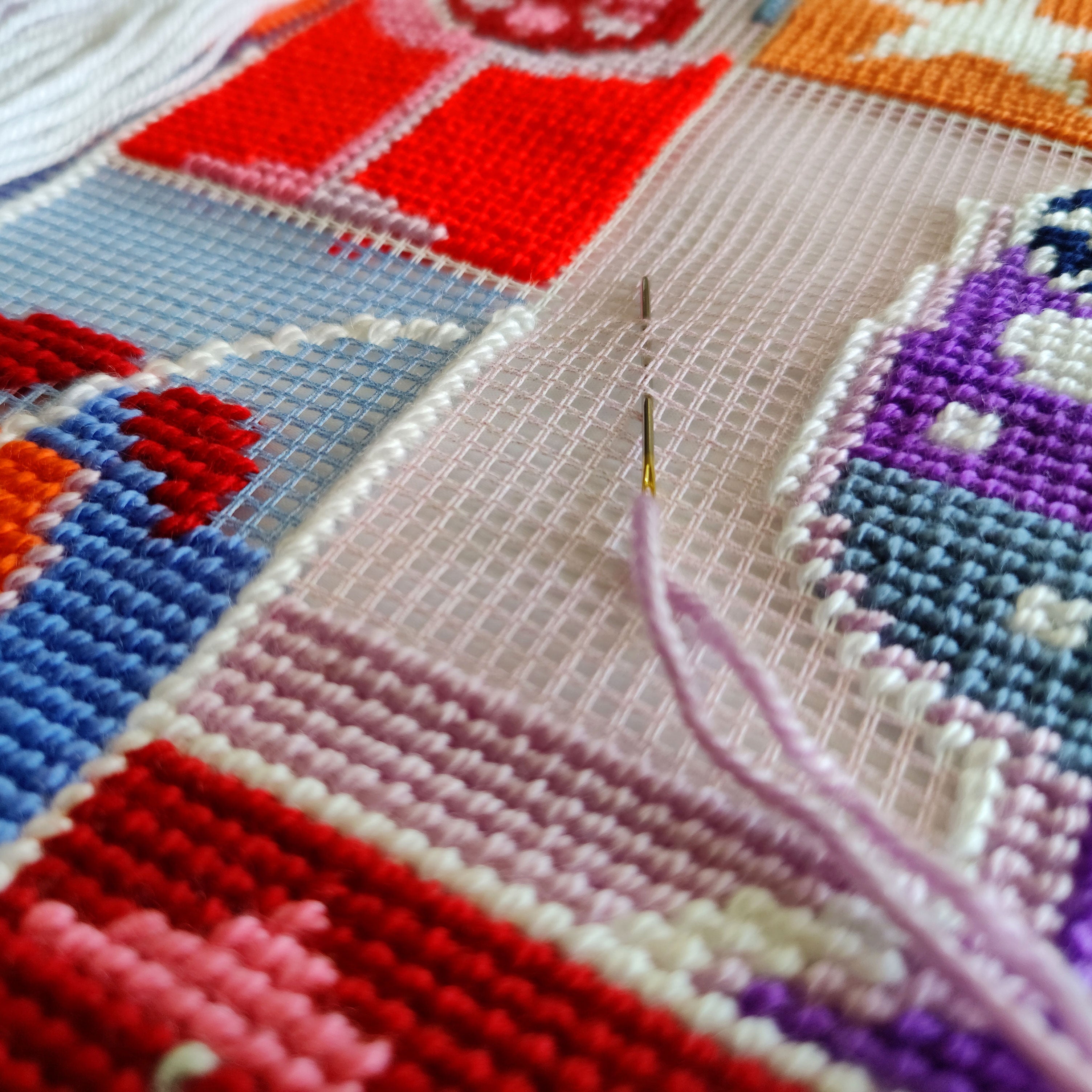 Brvsk Kitchen Needlepoint Kit for Adults and Beginners — Welcome Drinks 16″ × 16″ with Clear, Precise Printed Design on Cotton Canvas; Includes 2 Needles, Yarn, and Easy-Read Chart