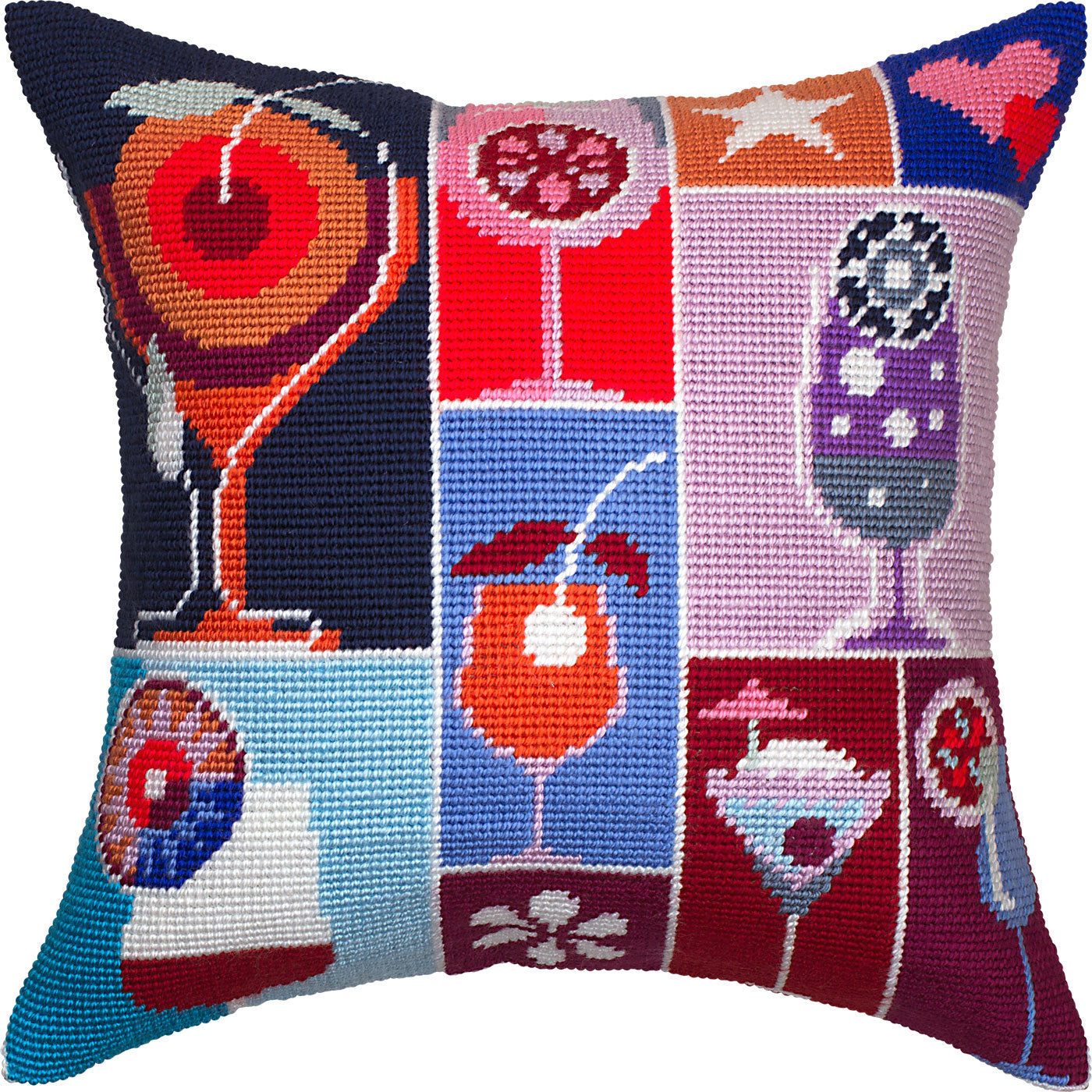 Welcome Drinks — Needlepoint Kit 16″ × 16″ by Brvsk