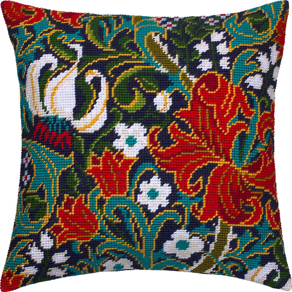 Golden Lily — Needlepoint Kit 16″ × 16″ by Brvsk