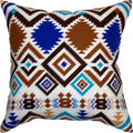 Brvsk Ethnic Stamped Cross-Stitch Kit for Adults and Beginners — Yucatán Mexican Pattern 16″ × 16″ with Clear, Precise Printed Design on Cotton Canvas; Includes 2 Needles, Yarn, and Easy-Read Chart
