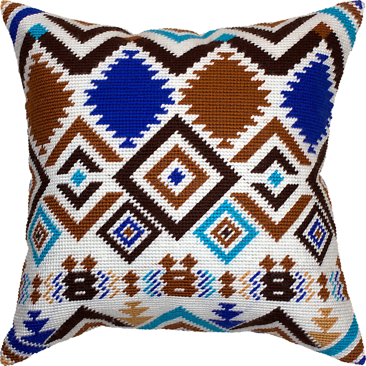 Yucatán Mexican Pattern — Stamped Cross Stitch Kit 16″ × 16″ by Brvsk